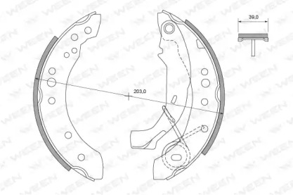 Комлект тормозных накладок WEEN 152-2038