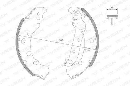Комлект тормозных накладок WEEN 152-2040