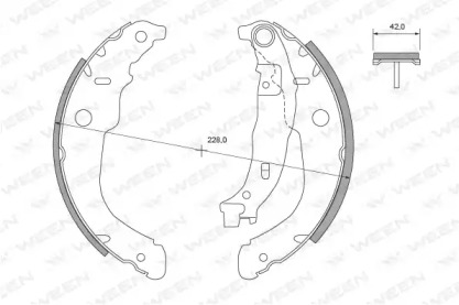Комлект тормозных накладок WEEN 152-2046
