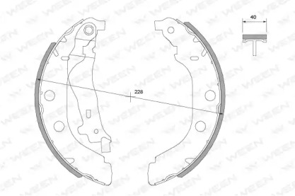 Комлект тормозных накладок WEEN 152-2047