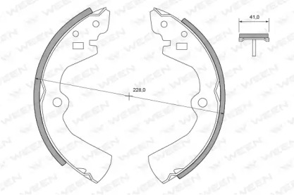 Комлект тормозных накладок WEEN 152-2052