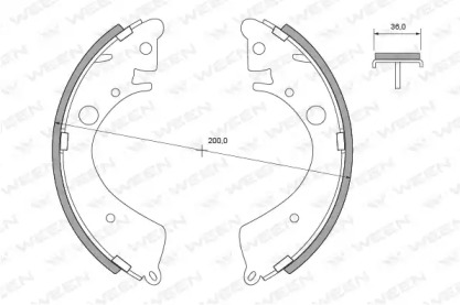 Комлект тормозных накладок WEEN 152-2056
