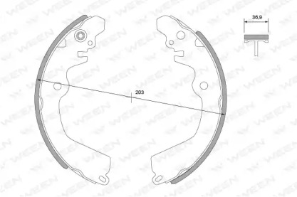 Комлект тормозных накладок WEEN 152-2058