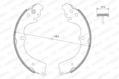 Комлект тормозных накладок WEEN 152-2059