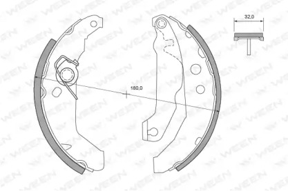 Комплект тормозных колодок WEEN 152-2097