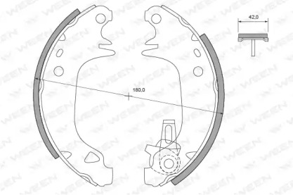 Комлект тормозных накладок WEEN 152-2107
