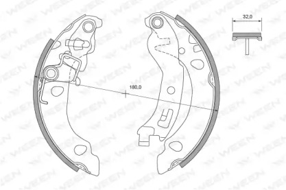 Комлект тормозных накладок WEEN 152-2130