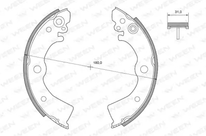 Комлект тормозных накладок WEEN 152-2146