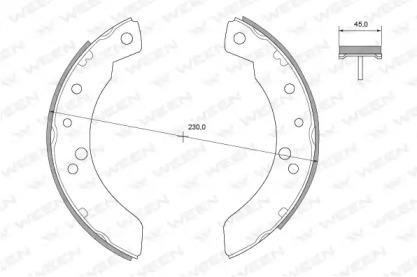 Комлект тормозных накладок WEEN 152-2216