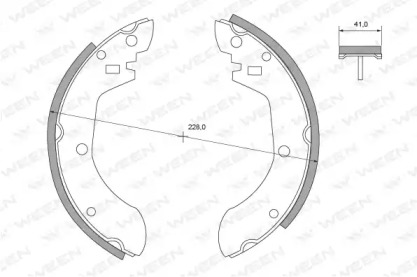 Комлект тормозных накладок WEEN 152-2257