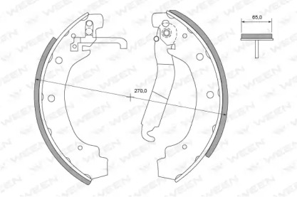 Комлект тормозных накладок WEEN 152-2266