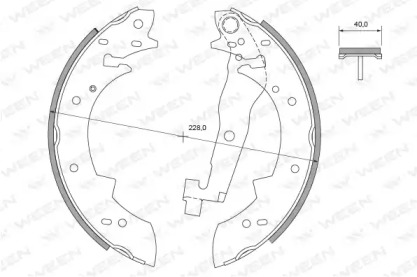 Комлект тормозных накладок WEEN 152-2288