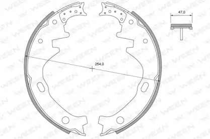 Комлект тормозных накладок WEEN 152-2319