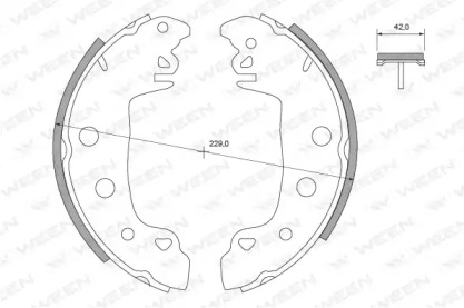 Комлект тормозных накладок WEEN 152-2338