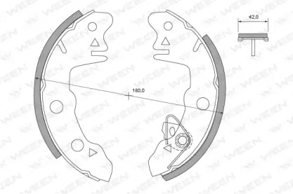 Комлект тормозных накладок WEEN 152-2340