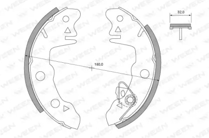 Комлект тормозных накладок WEEN 152-2341