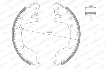 Комлект тормозных накладок WEEN 152-2365