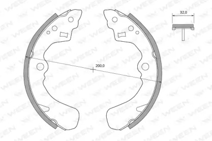 Комлект тормозных накладок WEEN 152-2376