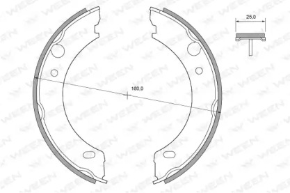 Комлект тормозных накладок WEEN 152-2408