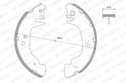 Комлект тормозных накладок WEEN 152-2412