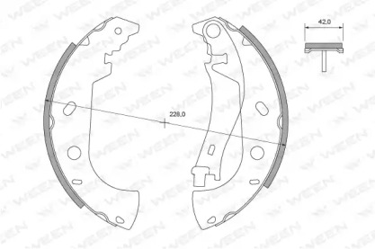 Комлект тормозных накладок WEEN 152-2426