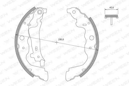 Комлект тормозных накладок WEEN 152-2502