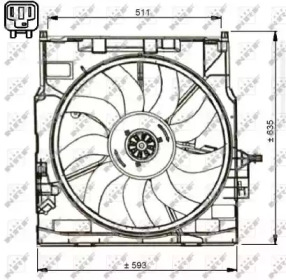 Вентилятор, охлаждение двигателя WILMINK GROUP WG1720660