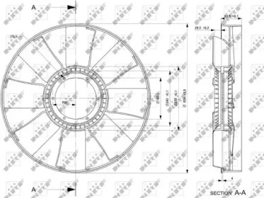 Крыльчатка вентилятора, охлаждение двигателя WILMINK GROUP WG1721088