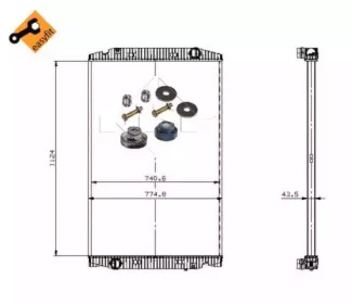 Радиатор, охлаждение двигателя WILMINK GROUP WG1721558