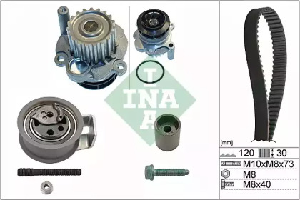 Водяной насос + комплект зубчатого ремня WILMINK GROUP WG1710008