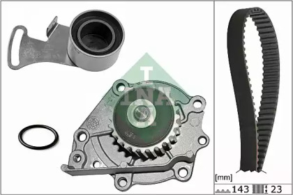 Водяной насос + комплект зубчатого ремня WILMINK GROUP WG1710021