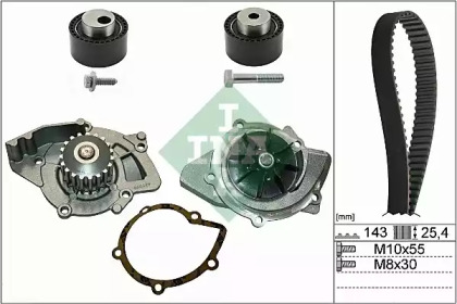 Водяной насос + комплект зубчатого ремня WILMINK GROUP WG1251681