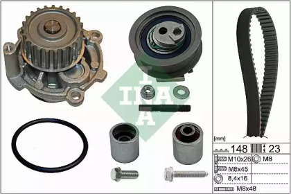 Водяной насос + комплект зубчатого ремня WILMINK GROUP WG1710040