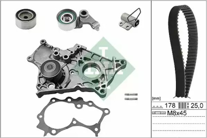 Водяной насос + комплект зубчатого ремня WILMINK GROUP WG1710052