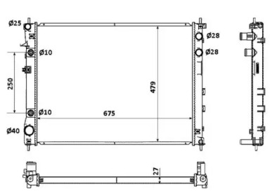 Радиатор, охлаждение двигателя WILMINK GROUP WG1722689