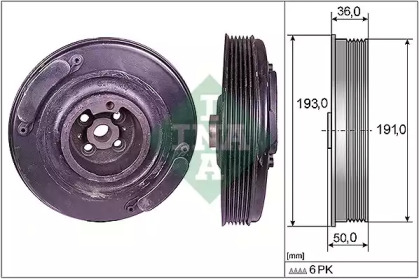 Ременный шкив, коленчатый вал WILMINK GROUP WG1254330