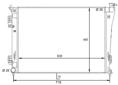 Радиатор, охлаждение двигателя WILMINK GROUP WG1723629