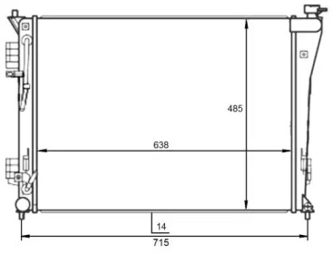 Радиатор, охлаждение двигателя WILMINK GROUP WG1723631