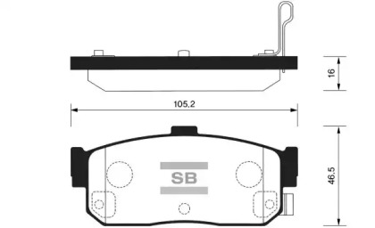 Комплект тормозных колодок FI.BA FBP1107-R