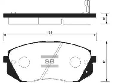 Комплект тормозных колодок FI.BA FBP1196