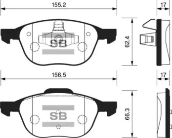 Комплект тормозных колодок FI.BA FBP1260