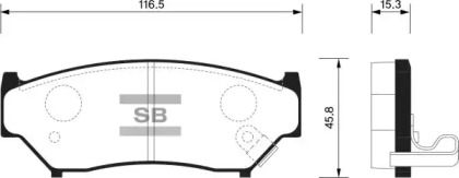 Комплект тормозных колодок FI.BA FBP1584