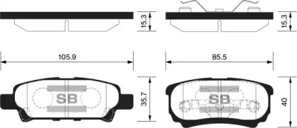 Комплект тормозных колодок FI.BA FBP2111