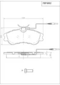 Комплект тормозных колодок FI.BA FBP4002