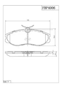 Комплект тормозных колодок FI.BA FBP4006