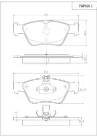 Комплект тормозных колодок FI.BA FBP4011