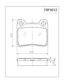 Комплект тормозных колодок FI.BA FBP4012