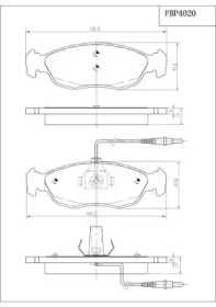 Комплект тормозных колодок FI.BA FBP4020