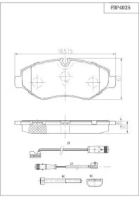 Комплект тормозных колодок FI.BA FBP4025