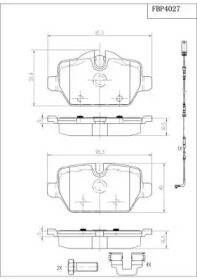 Комплект тормозных колодок FI.BA FBP4027